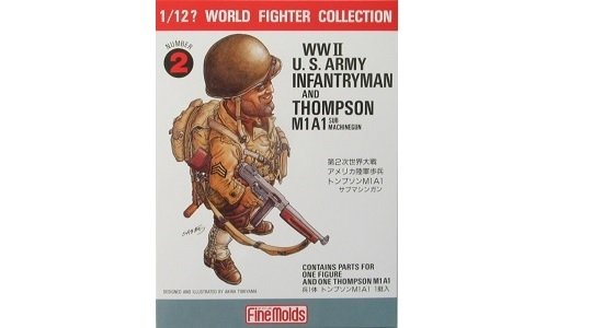 FineMolds FT2 W.W.II U.S. Infantry Man &amp;amp; Thompson M1A1 1/12