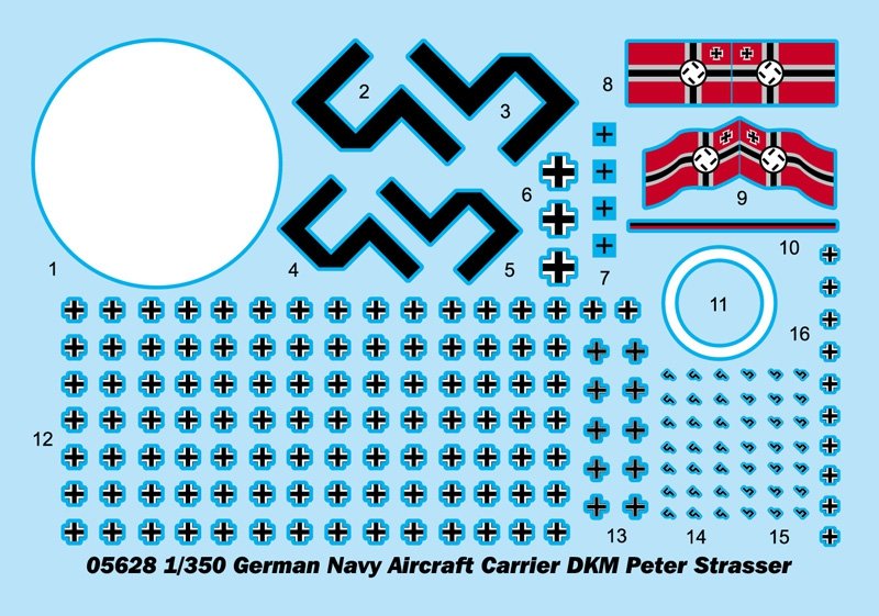 Trumpeter 05628 German Navy Aircraft Carrier DKM Peter Strasser 1/350 – zdjęcie 3
