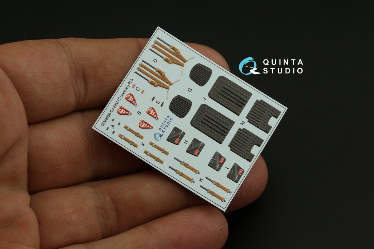 Quinta Studio QD48238 Su-24M 3D-Printed &amp;amp; colored Interior on decal paper ( Trumpeter ) 1/48 – image 12