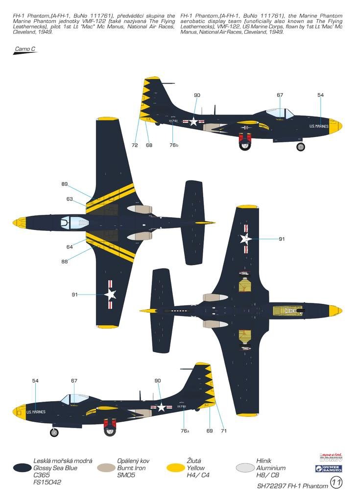 Special Hobby 72297 FH-1 Phantom Demonstration Teams and Trainers 1/72 – zdjęcie 6