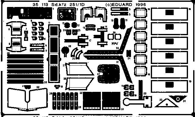 Eduard 35113 Sd. Kfz.251/1 Ausf. D 1/35 Tamiya – imagen 2