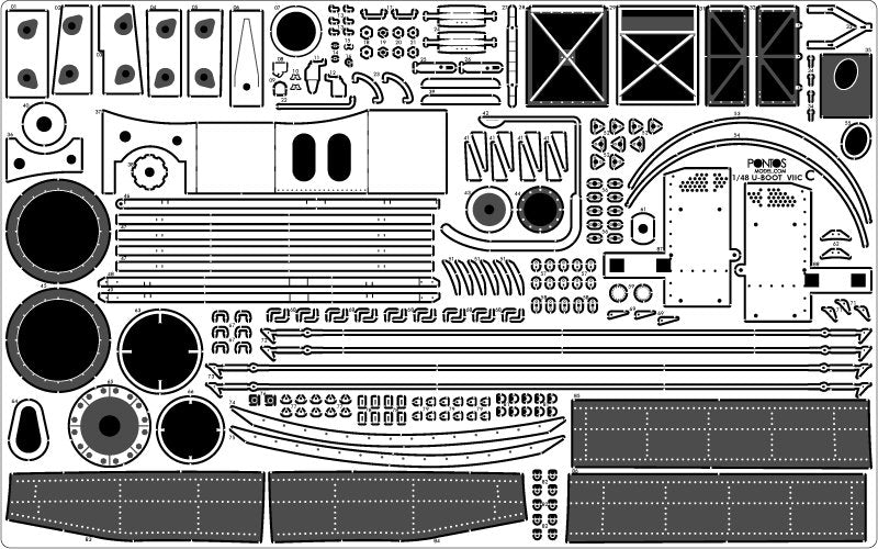 Pontos 48001F1 U-Boot Type VII C Detail up set 1/48 – zdjęcie 7