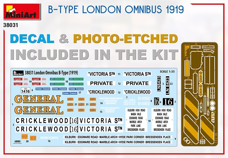 MiniArt 38031 B-TYPE LONDON OMNIBUS 1919 1/35 – Bild 2