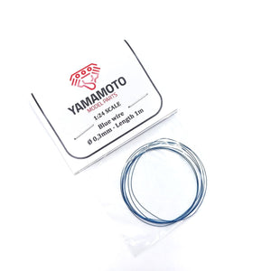 Pièces de modélisme Yamamoto YMPTUN82 Fil bleu 0,3 mm Longueur 1 m 1/24