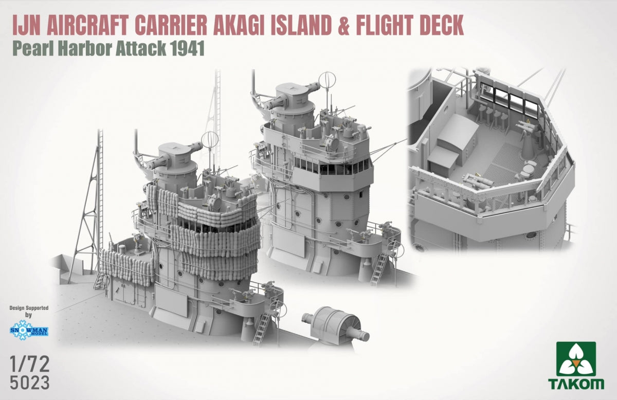Takom 5023 IJN Aircraft Carrier Akagi - Island And Flight Deck, Pearl Harbor Attack 1941 1/72 – Bild 6