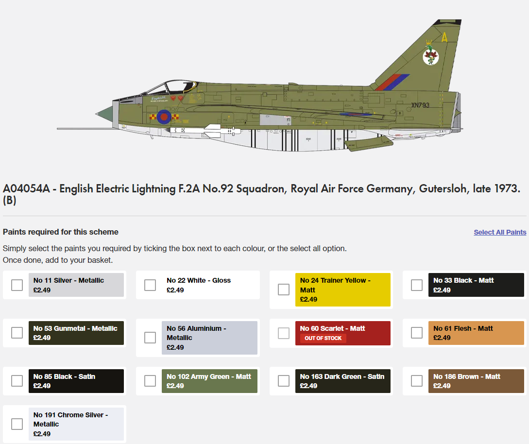 Airfix 04054A English Electric Lightning F.2A 1/72 – zdjęcie 2