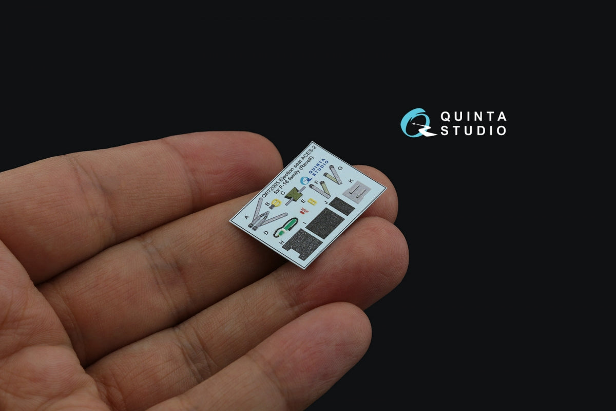 Quinta Studio QD72094 F-16A MLU 3D-Printed &amp;amp; coloured Interior on decal paper (Revell) 1/72 – imagen 6