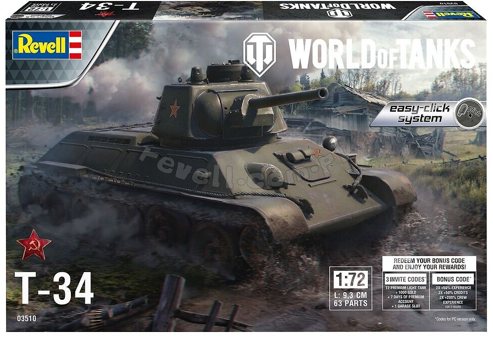 Revell 03510 T-34 "Easy Click" World of Tanks 1/72