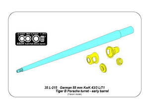Aber 35L-214 Barrel for German 8,8cm Kw.K 43 (L/71) gun used on Tiger B Porsche turret-early 1/35 – imagen 6