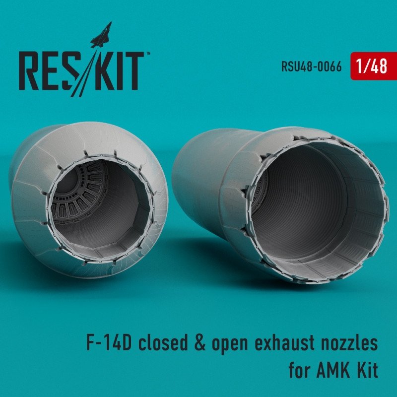 RESKIT RSU48-0066 F-14D Tomcat closed &amp; open exhaust nozzles for Amk kit 1/48