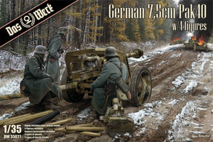 Das Werk DW35027 allemand 7,5 cm Pak40 avec 4 figurines 1/35