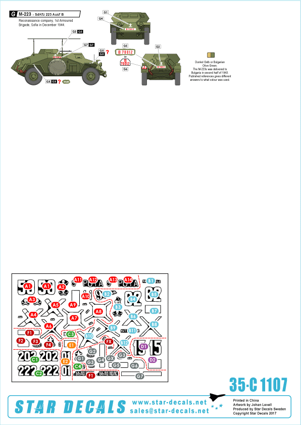 Star Decals 35-C1107 Ase et chars d&amp;#39;Europe de l&amp;#39;Est (mixte) 1/35 – image 2