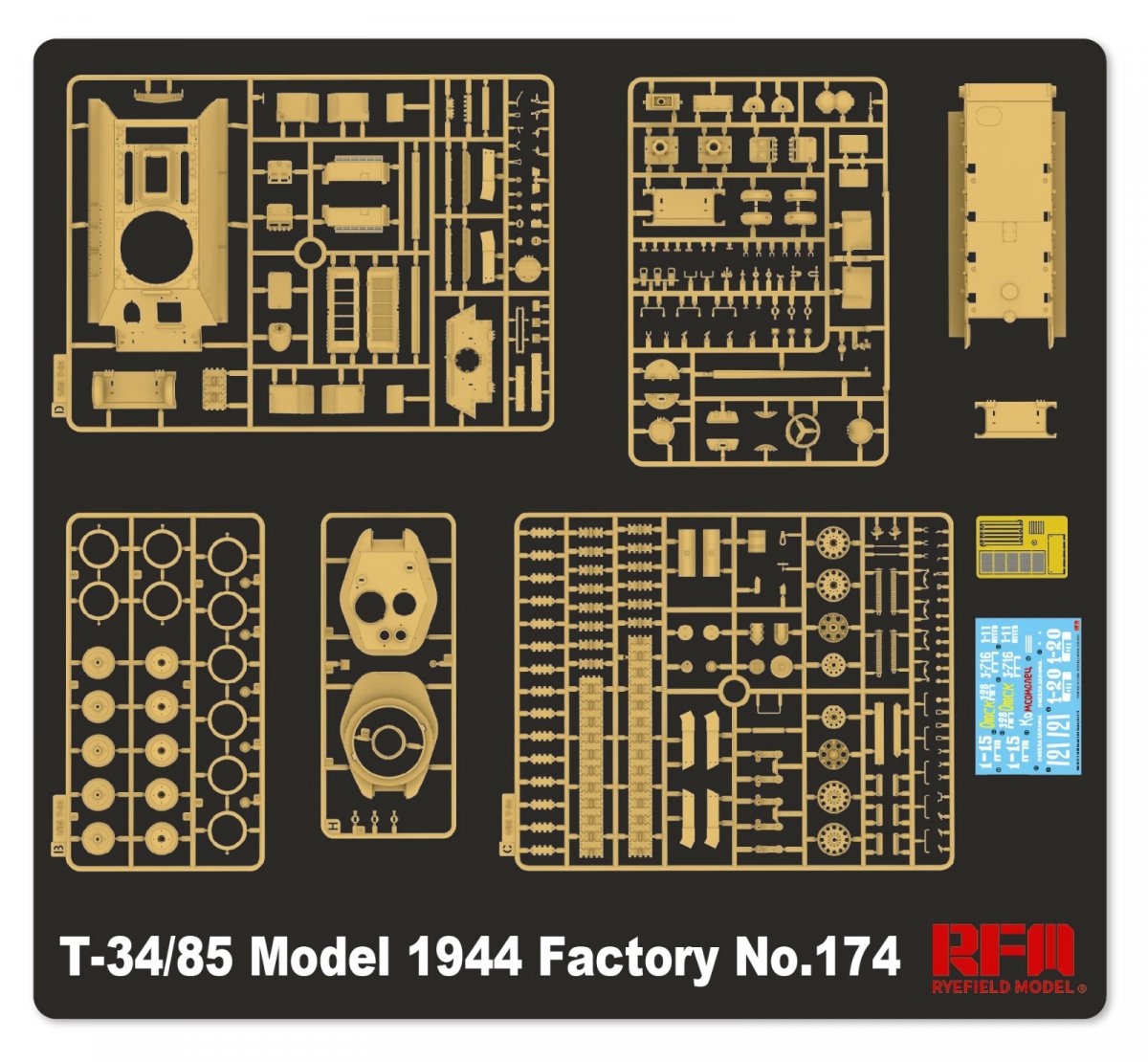 Rye Field Modèle 5079 T-34/85 Modèle 1944 N° d&amp;#39;usine 174 1/35 – image 3