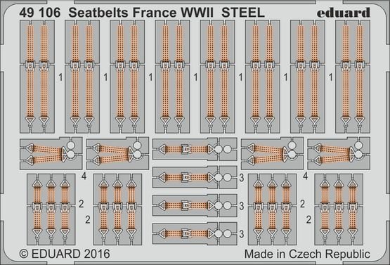 Eduard BIG49342 Seatbelts WWII Allied AF STEEL 1/48 – Bild 5