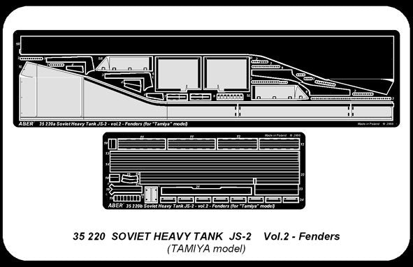 Aber 35220 Soviet heavy tank JS-2 - vol. 2 - additional set - fenders 1/35 – immagine 5