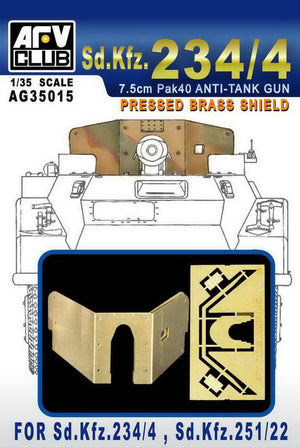 AFV Club AG35015 PRESSED BBASS SHIELD FOR Sd.Kfz.234/4, Sd.Kfz.251/22 1/35