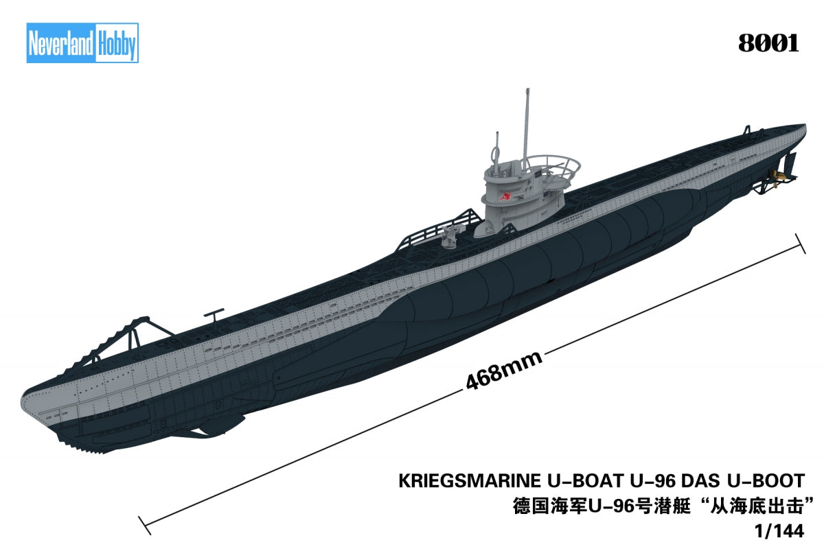 Neverland Hobby 8001 KRIEGSMARINE U-BOAT U-96 DAS U-BOOT 1/144 – Bild 3