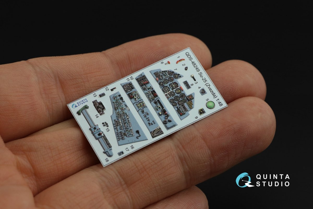Quinta Studio QDS-48249 Su-25 3D-Printed &amp;amp; colored Interior on decal paper (Zvezda) 1/48 – Bild 12