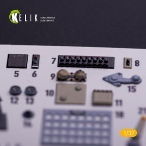 KELIK K32020 BF-109 E - Interior 3D Decal with 3D printed parts for Trumpeter kit 1/32 – imagen 7