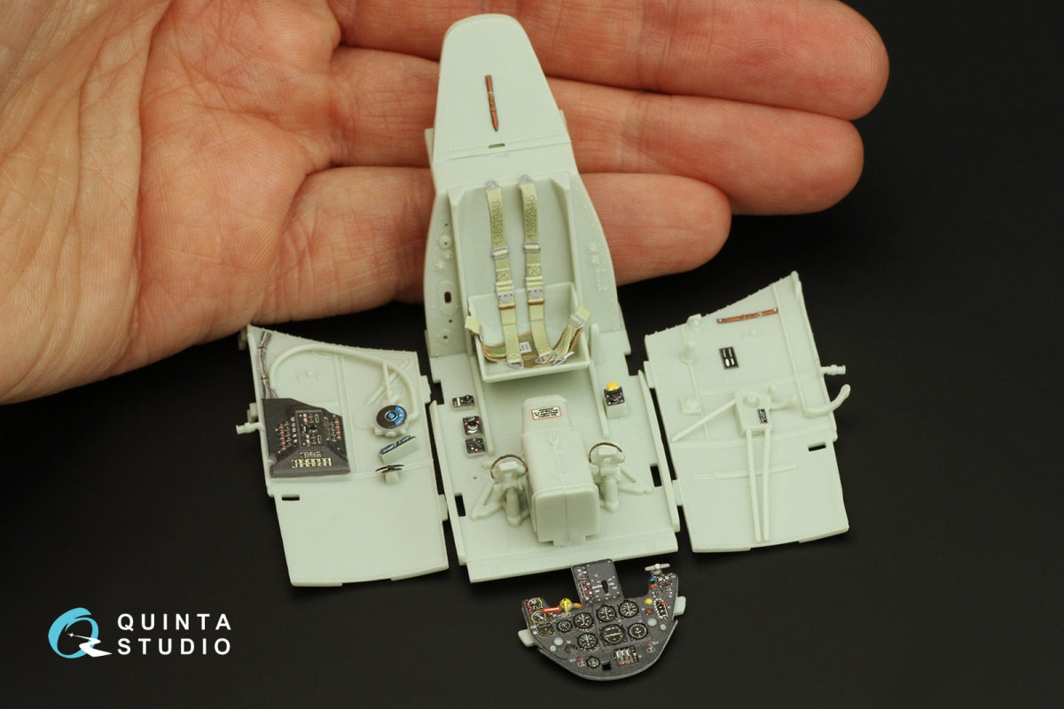 Quinta Studio QD32163 Bf 109G-2/4 3D-Printed &amp;amp; coloured Interior on decal paper (Revell) 1/32 – immagine 12