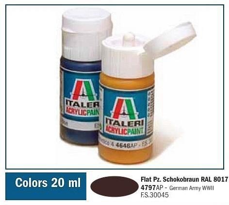 Italeri 4797AP PZ. SCHOKOLADENBRAUN 20ml