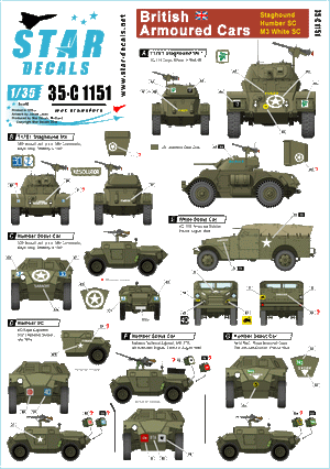 Star Decals 35-C1151 British Armoured Cars 1/35
