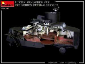 Miniart 39010 AUSTIN ARMOURED CAR 3rd SERIES: GERMAN, AUSTRO-HUNGARIAN, FINNISH SERVICE. INTERIOR KIT 1/35 – immagine 4