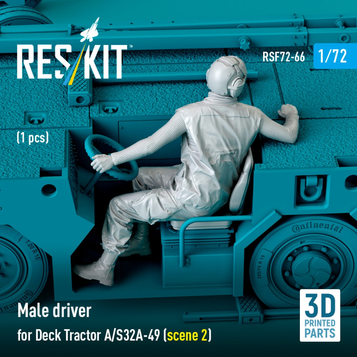 RESKIT RSF72-0066 Conducteur masculin pour tracteur de terrassement A/S32A-49 (scène 2) (1 pièce) (Impression 3D) 1/72  – image 2