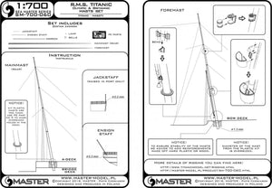 Master SM-700-060 R.M.S. Titanic (Olympic, Britannic) – zestaw masztów 1/700 – Bild 3