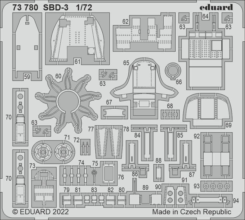 Eduard 73780 SBD-3 FLYHAWK 1/72 – imagen 2