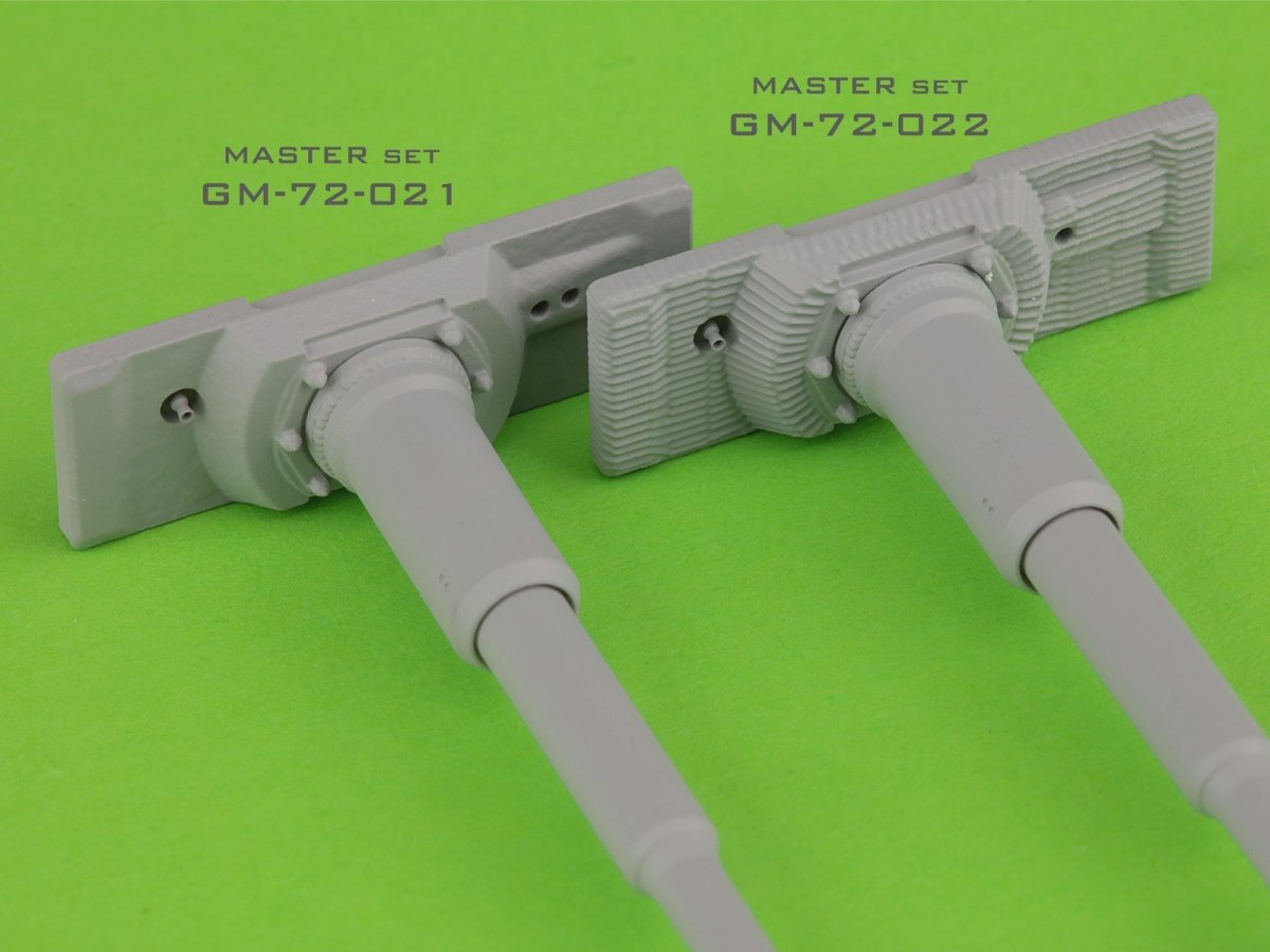 Master GM-72-021 PzKpfw VI Tiger I - MG-34 gun barrels &amp;amp; 88mm KwK36 L/56 with early muzzle break and standard gun mantlet 1/72 – Bild 7