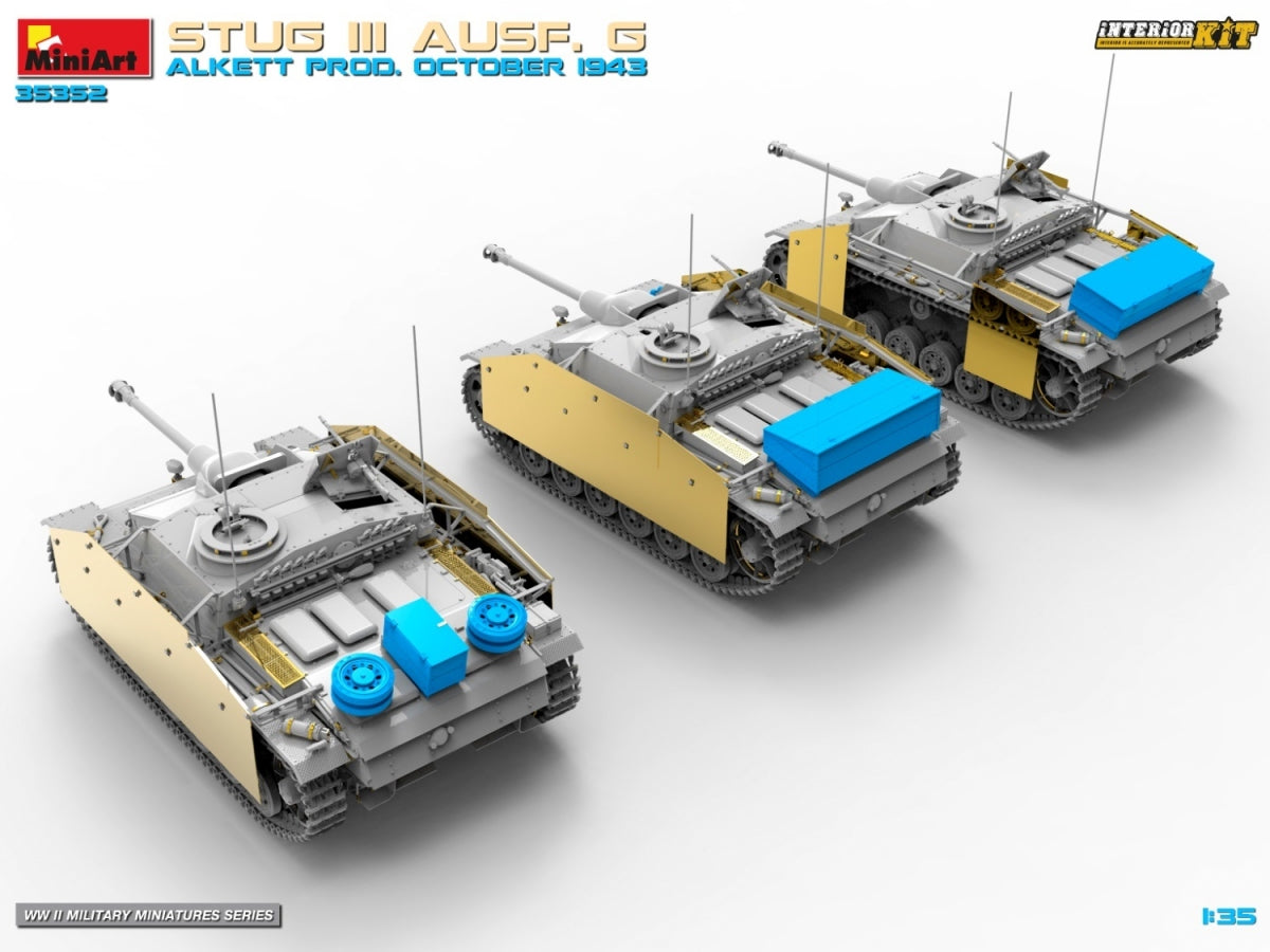 MiniArt 35352 STUG III AUSF. G ALKETT PROD. KIT INTÉRIEUR OCTOBRE 1943 1/35 – image 11