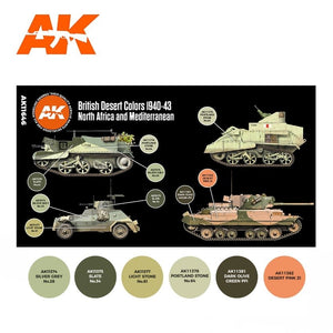 AK Interactive AK11646 3G BRITISH DESERT COLORS NORTH AFRICA AND MEDITERRANEAN 1940-1943 6x17ml – zdjęcie 2