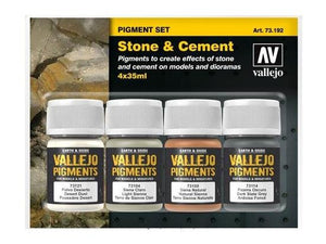 Vallejo 73192 Pigment Set Stone &amp;amp; Cement 4x35ml