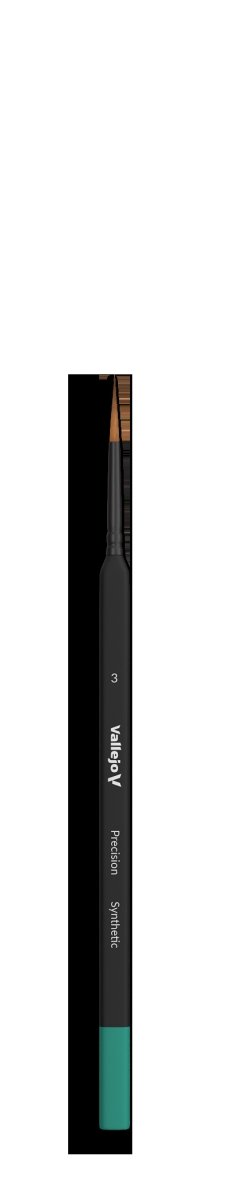 VALLEJO B03020 - Pędzel - Precision - Round Synthetic Brush, Triangular Handle No. 2/0 – imagen 2