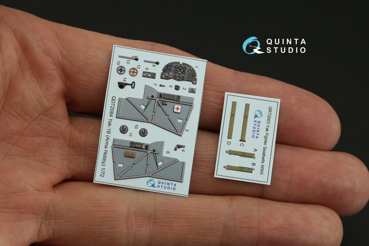 Quinta Studio QD72084 Yak-1B 3D-Printed &amp;amp; coloured Interior on decal paper (Arma Hobby) 1/72 – zdjęcie 7