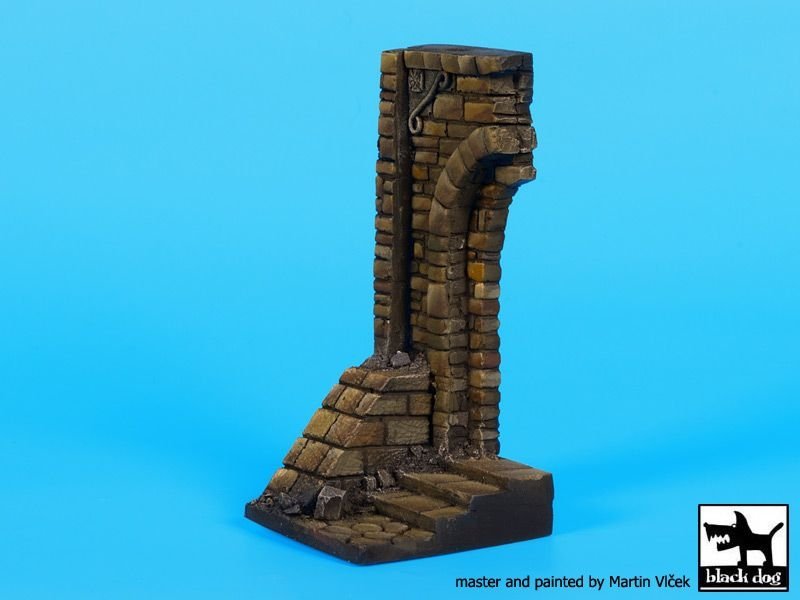 Black Dog D35072 Ruined entrance with stairs base 1/35 – zdjęcie 3