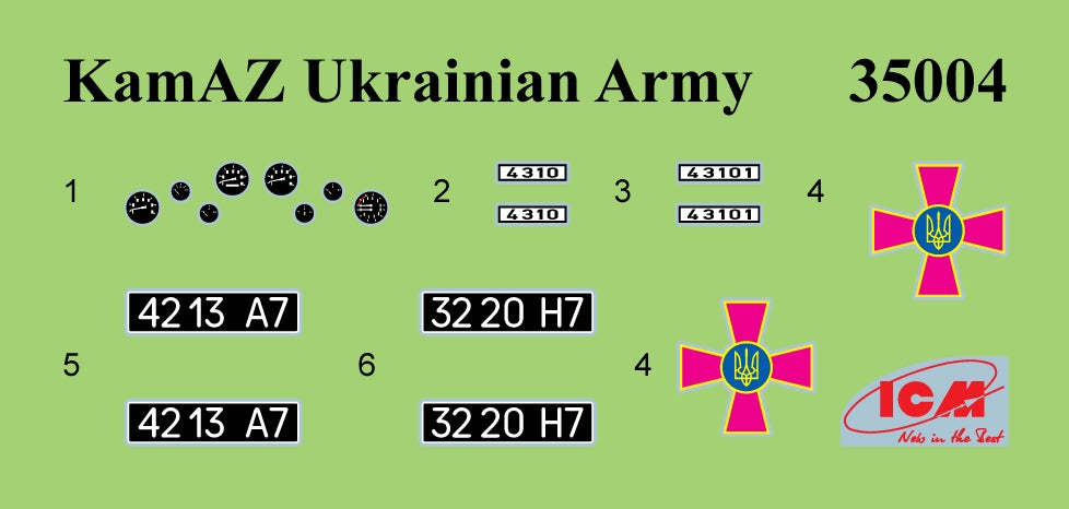 ICM 35004 KAMAZ-4310 Ukrainian Military Box Truck 1/35 – zdjęcie 16