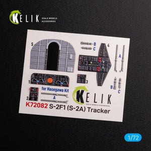 KELIK K72082 S-2A Tracker interior 3D decals for Hasegawa kit 1/72 – immagine 2