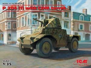 ICM 35377 Panzerspahwagen P 204 (f) avec tourelle CDM, véhicule blindé allemand de la Seconde Guerre mondiale, échelle 1/35