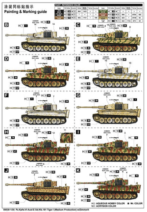 Trumpeter 09539 Pz.Kpfw.VI Ausf.E Sd.Kfz.181 Tiger I (Medium Production) w/ Zimmerit 1/35 – Bild 3