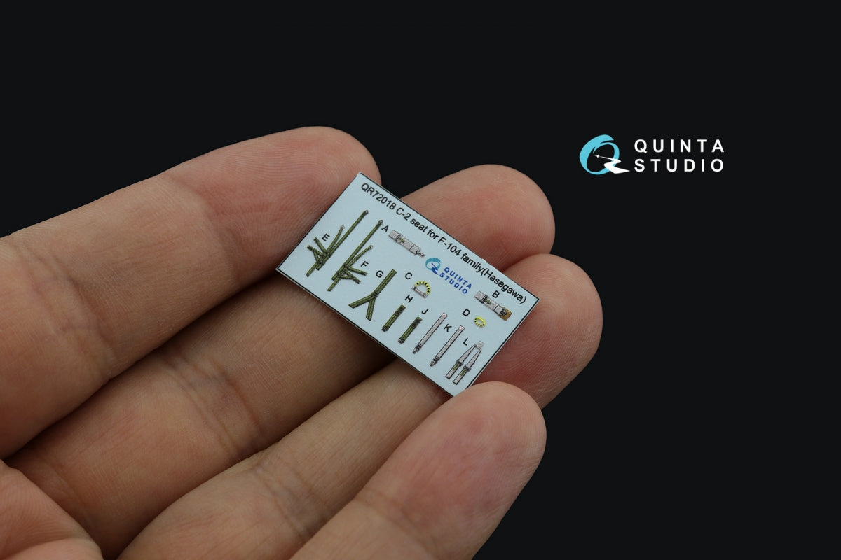Quinta Studio QD72105 F-104J 3D-Printed &amp;amp; coloured Interior on decal paper (Hasegawa) 1/72 – immagine 8
