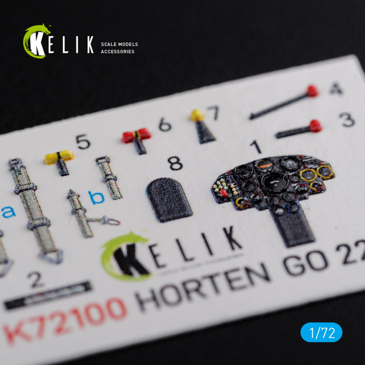 KELIK K72100 Horten Go 229 interior 3D decals for Revell kit 1/72 – immagine 2