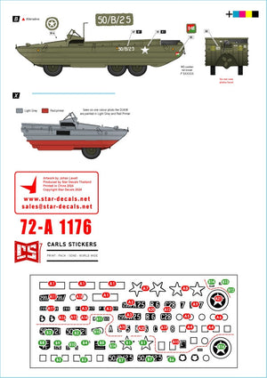 Star Decals 72-A1176 D-Day DUKW. British Amphibians # 1. 50 Coy (GT) and 299 Coy. (GT) RASC. 1/72 – image 2