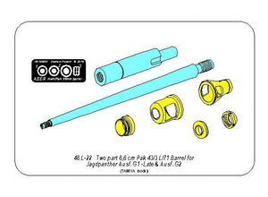 Aber 48L-22 Lufa Pak 43/3 L/71 8,8cm do Jagdpanter 1/48 – immagine 14