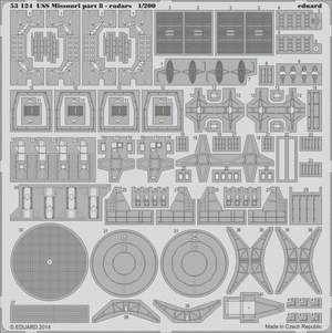 Eduard 53124 USS Missouri part 8 - radars TRUMPETER 1/200