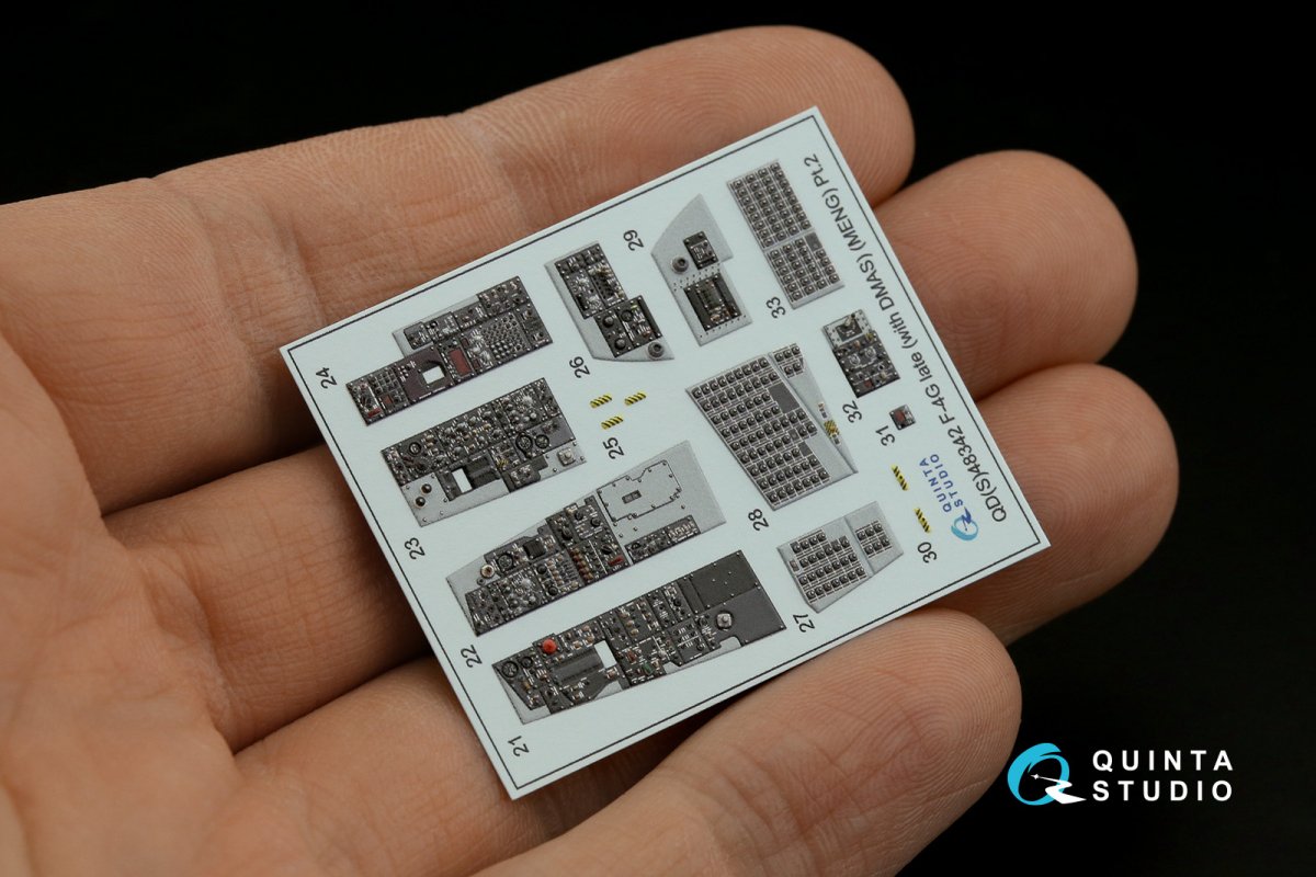 Quinta Studio QD+48342 F-4G tardif Intérieur imprimé en 3D et coloré sur papier décalcomanie (Meng) (avec pièces en résine imprimées en 3D) 1/48 – image 6