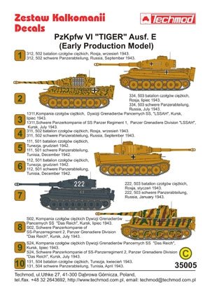 Techmod 35005 - Pz.Kpfw.VI Tiger Ausf.E (Early Production Model) 1/35 – image 2