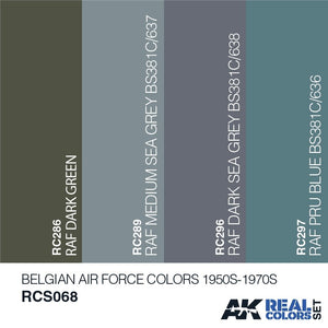 AK Interactive RCS068 BELGIAN AIR FORCE COLORS 1950S-1970S SET 4x10ml – image 2