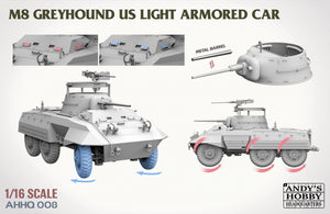Andy&amp;#39;s Hobby Headquarters AHHQ-008 M8 Greyhound US light Armored Car 1/16 – immagine 4